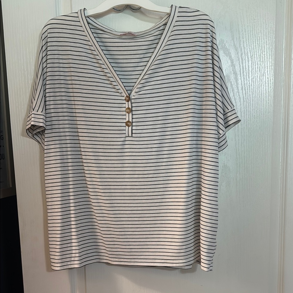 Pink Lily White Boxy Polo T-Shirt